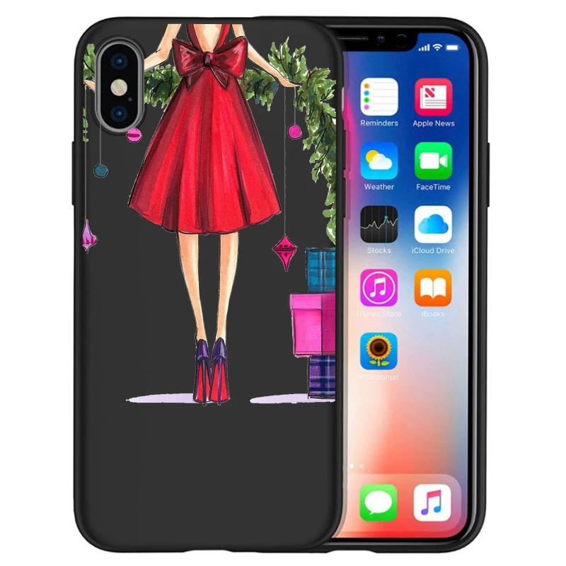 Чехол для iphone 11 Pro Max с рождественской елкой роскошный модный чехол девушек 8 7 X XS XR