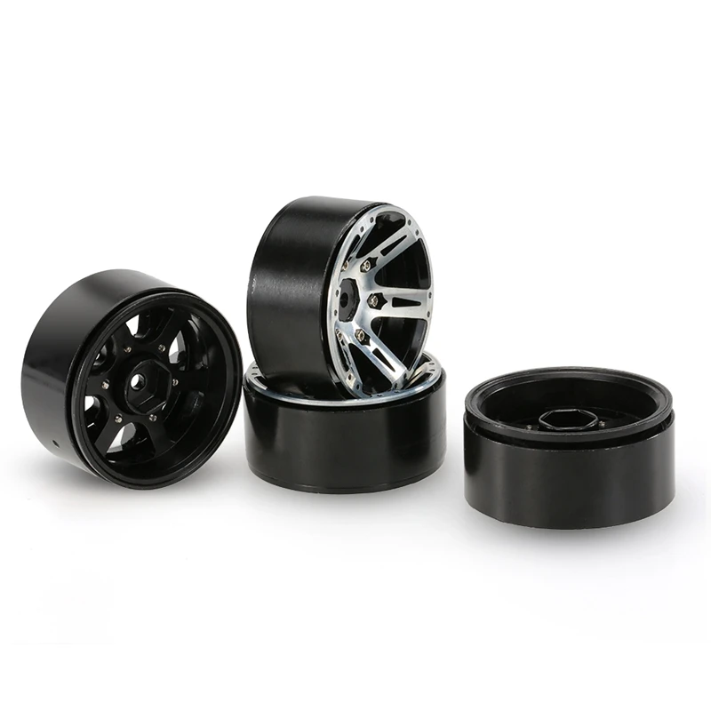 

4PCS 1.9in Metal Wheel Rims for Axial SCX10 90046 Traxxas TRX4 D90 Off Road Monster Truck RC Crawler Car Upgrade Parts