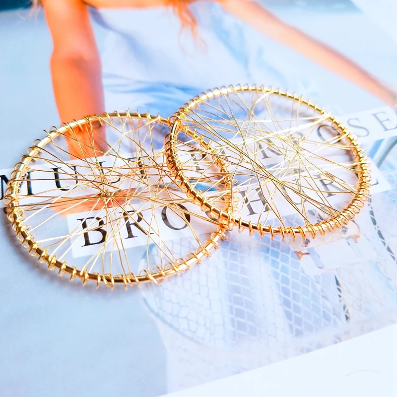 Япония и Корея простая Мода Металлическое геометрическое кольцо сетка личность