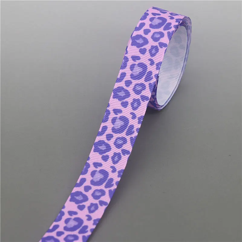 DHK 10 Ярдов Леопардовый цветок swimm напечатанный Grosgrain ленточный аксессуар Hairbow головной убор украшение «сделай сам» оптом OEM B1863