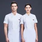 Летняя тонкая одежда с короткими рукавами из дышащей сетчатой ткани, униформа шеф-повара, одежда для кухни, одежда для шеф-повара