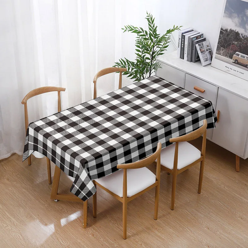 

Christmas Elderly Plaid Tablecloth Digital Printed Tablecloth