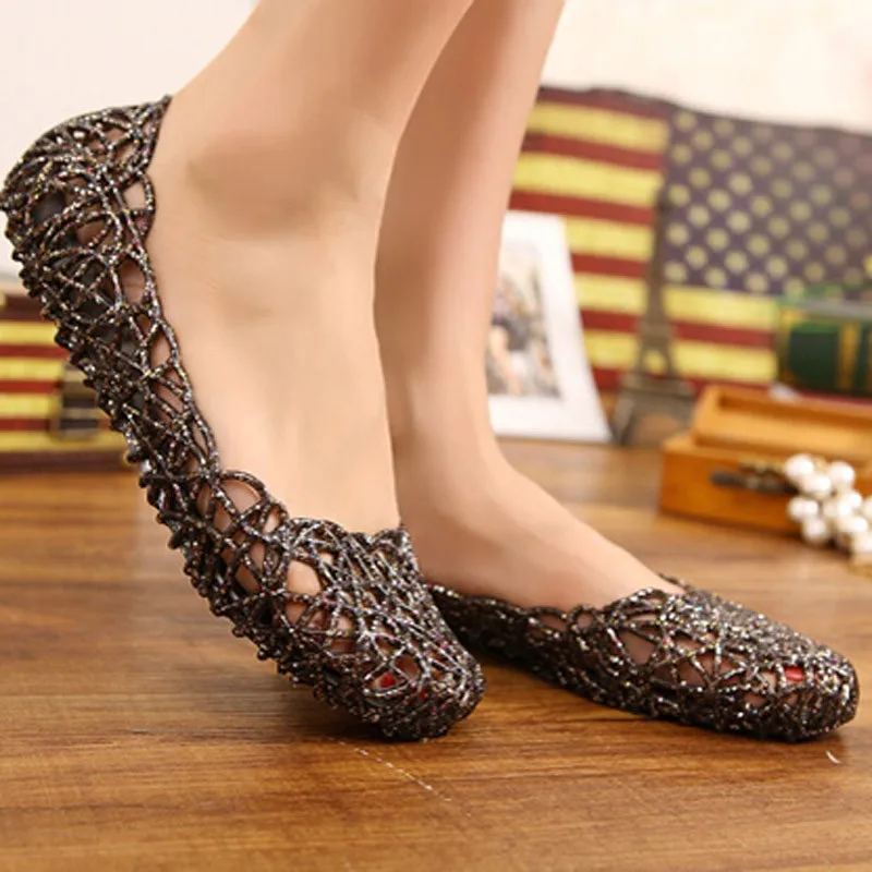 

Women's Sandals 2020 Fashion Lady Girl Sandals Summer Women Casual Jelly Shoes Sandals Hollow Out Mesh Flats 23-25cm