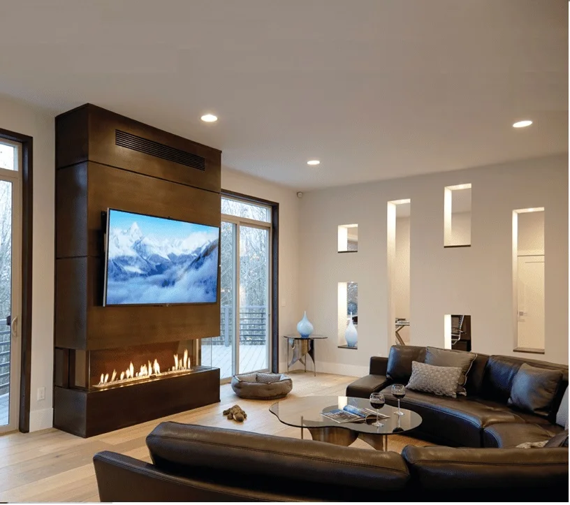 

Inno-Fire 48 inch silver or black modern electric fireplace alcohol fireplace