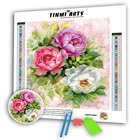 5D алмазная живопись, пион, икона, современное домашнее украшение для стен, полная круглая Алмазная вышивка, цветы, свадебные подарки