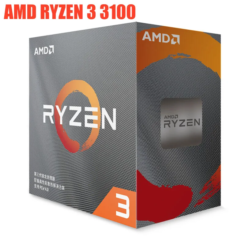

AMD Ryzen 3 3100 R3 3100 Processor 3.6 GHz 16M Cache Quad-Core Eight-Thread 65W 100-000000284 Socket AM4 Desktop CPU with Fan