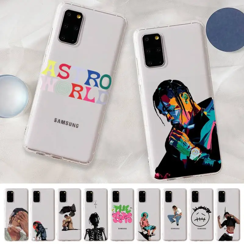 

FHNBLJ Raper travis scott Phone Case For Samsung A10 20 30 50s 70 51 52 71 4g 12 31 Note 20 ultra