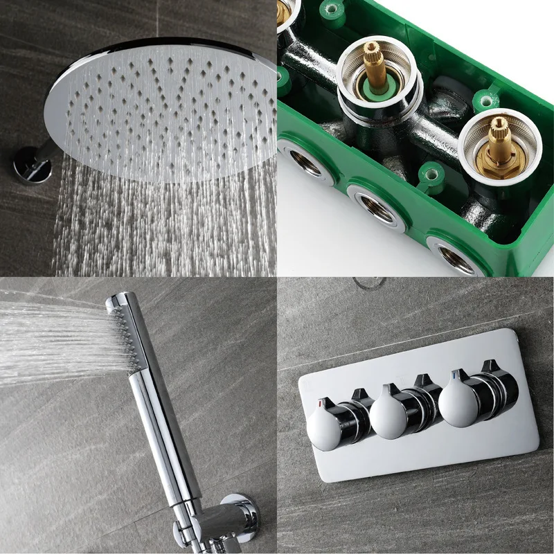 Поступления настенный смеситель для душа полный Медь встраиваемая коробка два