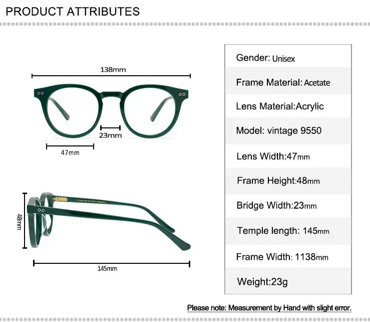 

Progressive Multi-focal Lens Glasses Frame Unisex Acetate Optical Eyewear See Near Far Vintage Reading Eyeglsases Spectacle
