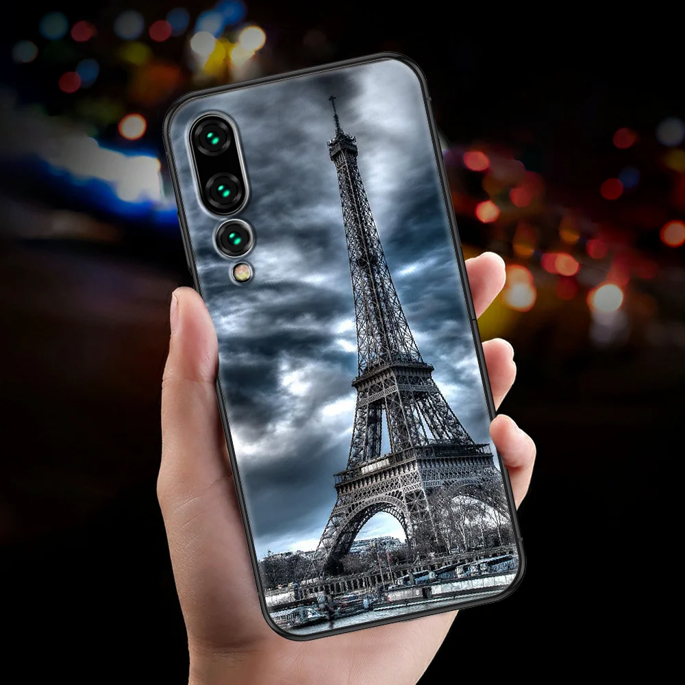 Романтический чехол для телефона с изображением Эйфелевой башни Парижа Huawei P Mate