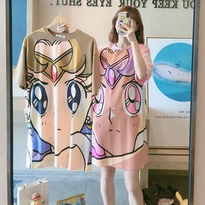 

Anime Sailor Moon Skirt Women Dresses Jumpsuits Cute girl Summer pajamas Sailor Moon cosplay haikyuu costumes Robes Nightgowns