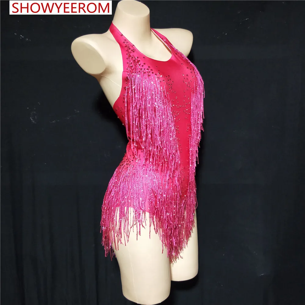 Стразы комбинезон с длинным рукавом эластичное сексуальное боди для женщин День