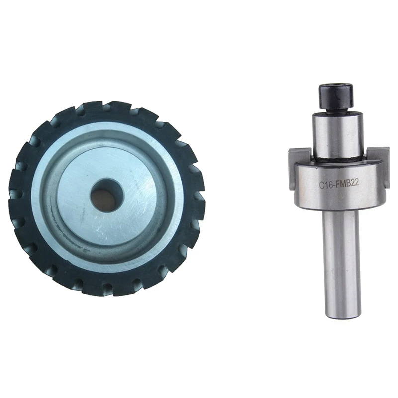 

150 X 50Mm Diagonal Rubber Contact Wheel Belt & C16 FMB22 Holder Face Mill Arbor Shell End Mill Arbor Adaptor