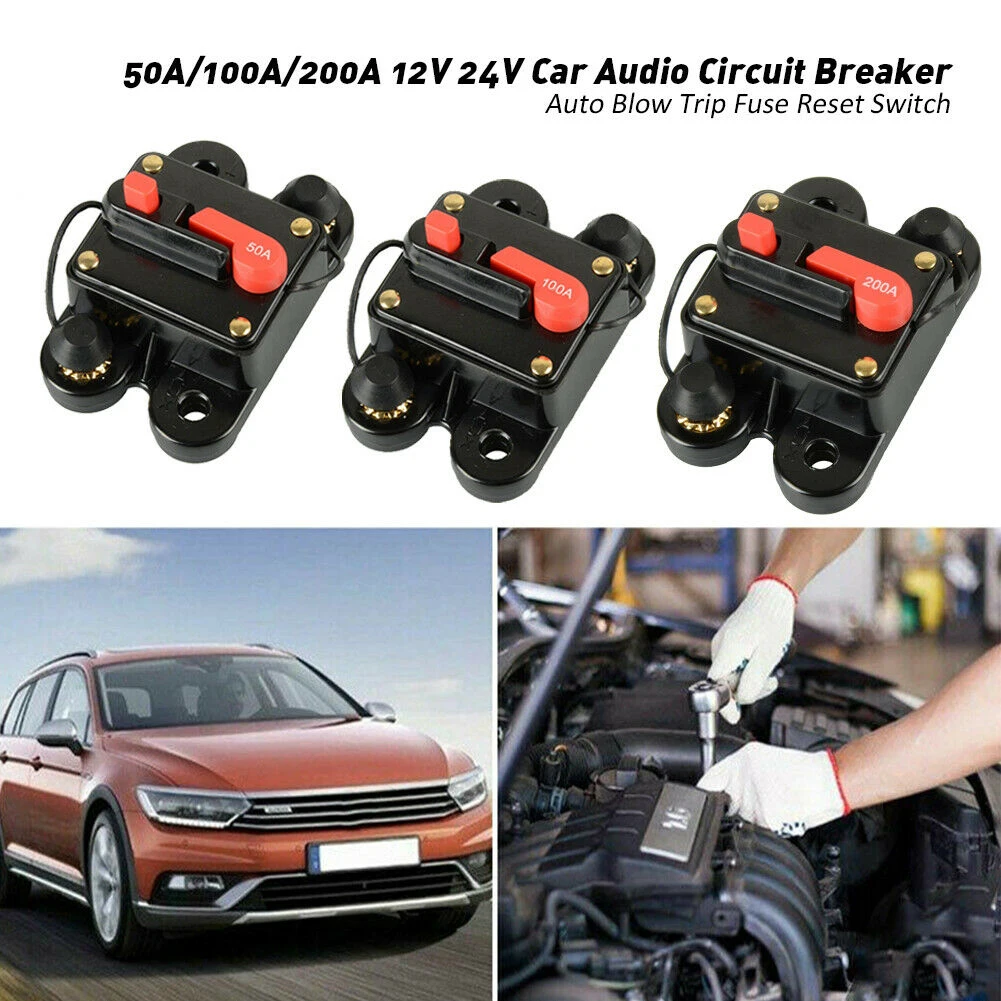 

Car Audio Modification With Switch Automatic Recovery Circuit Breaker Car Accessories 50A 80A 100A 150A 200A