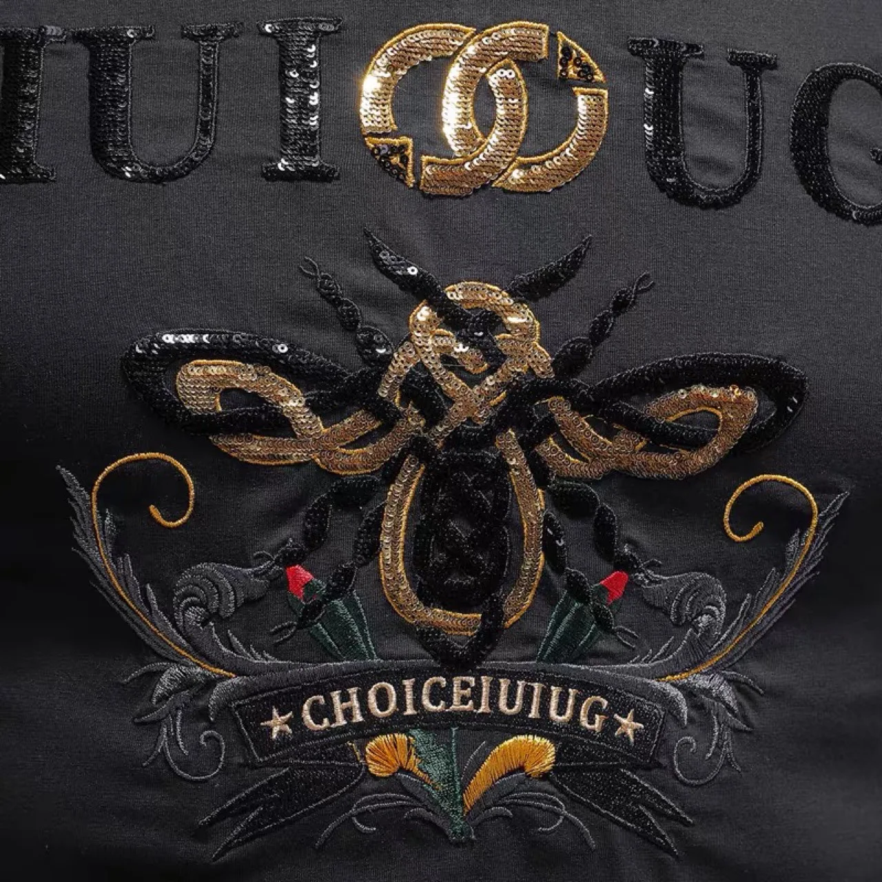 

Personalized fashion creative men's short-sleeved new trendy brand Slim animal embroidery summer mercerized cotton T-shirt