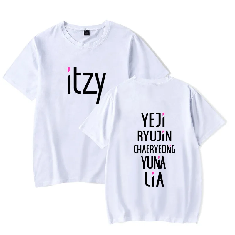 Футболка Kpop ITZY New Album IT'z ME футболки с принтом Lia 21 Yu Na 09 модные парные Топы
