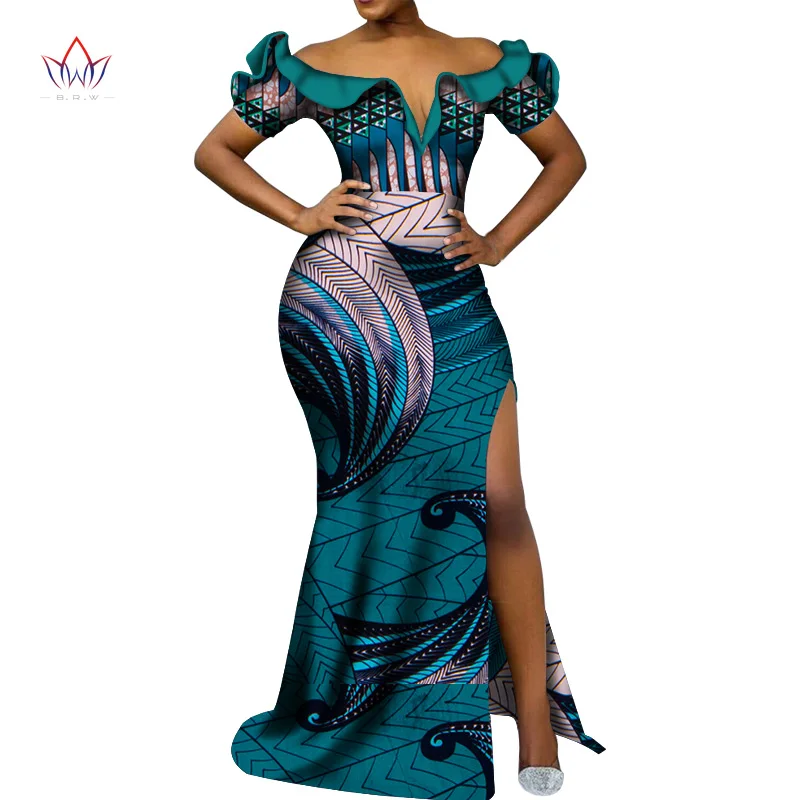 Женское платье в африканском стиле с v-образным вырезом Vetement Femme Dashiki повседневные