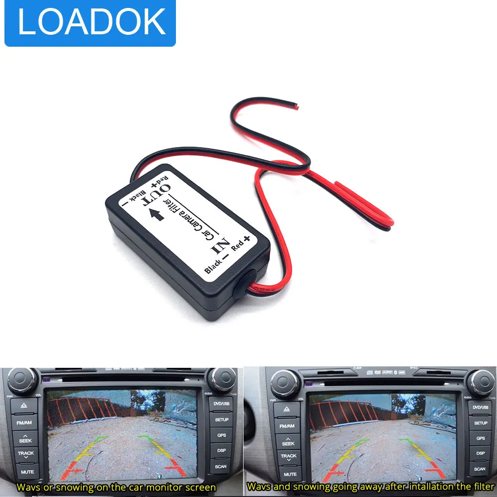 Универсальный Стабилизированный конденсатор постоянного тока 12 В, конденсатор с фильтром, соединитель, выпрямитель для камеры заднего вида автомобиля, аксессуары для камеры заднего вида