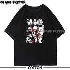 Мужская футболка с японским аниме принтом 2021, модная футболка с круглым вырезом, повседневная мужская одежда в стиле Харадзюку, забавная кавайная японская аниме футболка Akatsuki