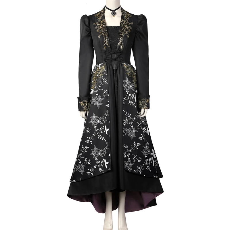Custom Made High Quality Halloween Carnival Witch Cosplay Yennefer Costume Wizard Outfit Queen Dress Coat |