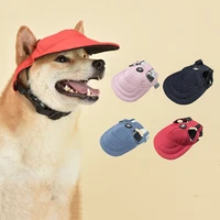 dog cap cute fashion solid color dog hat baseball cap windproof travel sports sun hats dog outdoor accessories