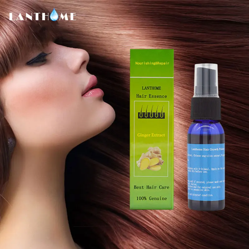

Lanthome Herb Hair Growth Liquid Hair Care Essential Oil Safe Hair Serum Anti Loss Psoriasis Treatment Spray Natural Ginger