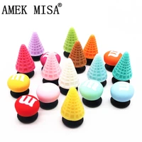 simulation rainbow sugar shoe charms decoration realistic ice cream cones sandal accessories fit croc jibz kids party x mas gift