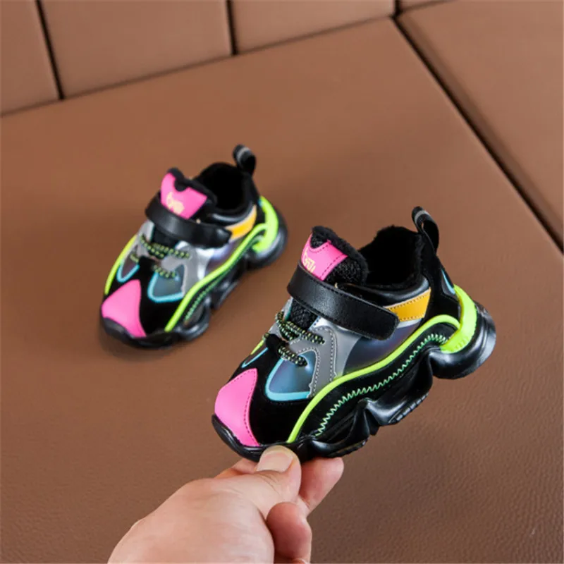 2019 г. Зимняя детская обувь короткие меховые кожаные кроссовки для маленьких