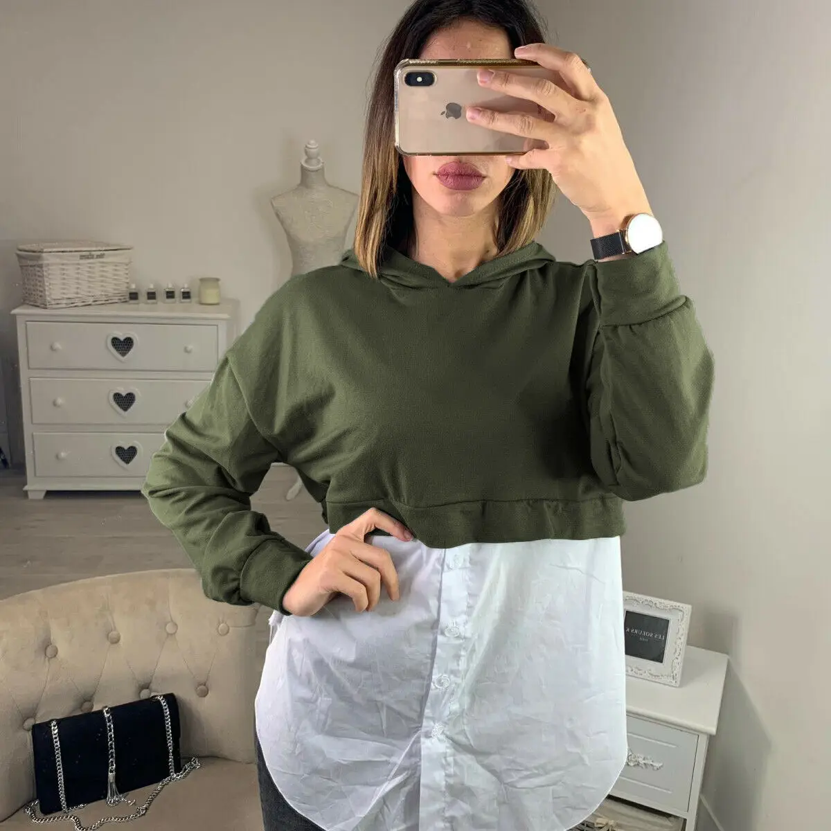 Женские Толстовки топы рубашка блузка с длинным рукавом свободная Повседневная