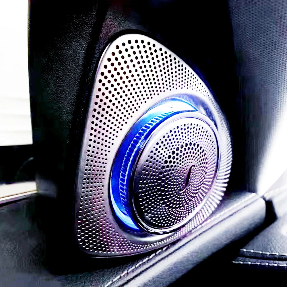 

Car interior 64 colors LED ambient light for benz a class w213 left and right door tweeter with LED light 3D revolving light