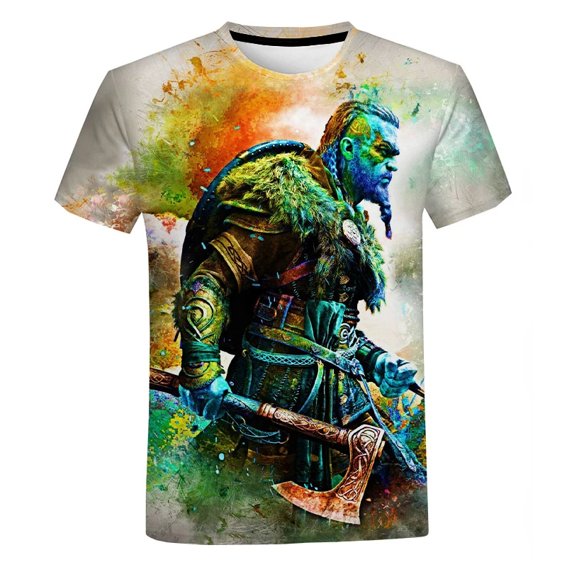 

Assassins Creed Valhalla 3D Print T-Shirt Summer Men Women Fashion Casual T-shirt Assassins Creed Print Streetwear short sleeve