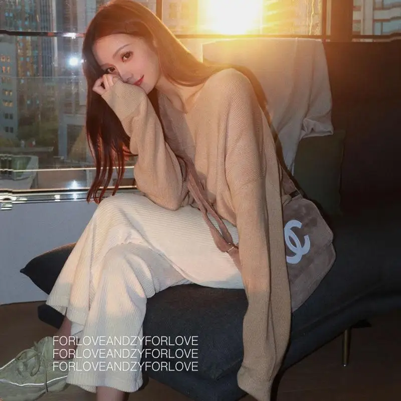 Брюки HOUZHOU женские вельветовые с широкими штанинами мешковатые штаны в стиле