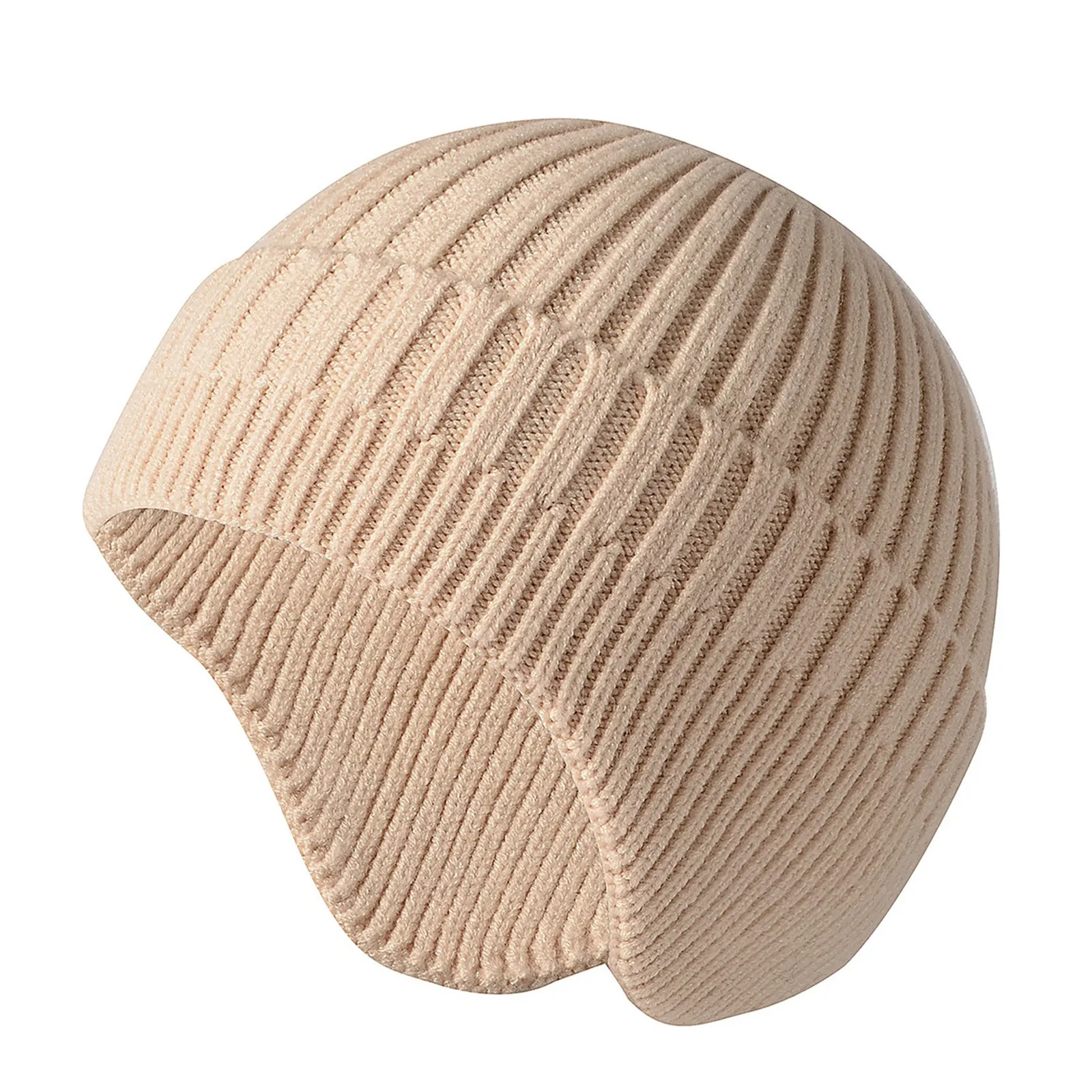 Womens Bomber Hats Female Casual Skullies Winter Knitted Beanie Earflap Hat Warm Knit Skull Cap Men Chapeau Femme | Аксессуары для