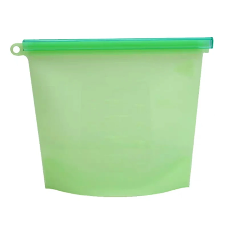 silicone bag A526 Многоразовая силиконовая пищевая сумка холодильник свежие сумки кухня герметизация пищевых продуктов сумка для хранения Вакуумное сохранение Ziplock мешки, контейнеры - Цвет: silicone bag A526