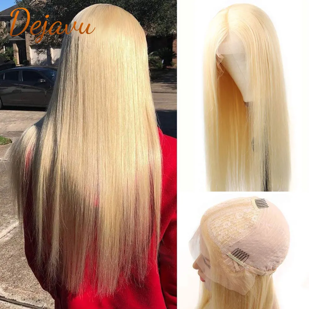 

Dejavu 613 Straight Lace Frontal Human Hair Wigs Lace Frontal Wig 13x4 Closure Wig Brazilian Remy Hair PrePlucked with Baby Hair
