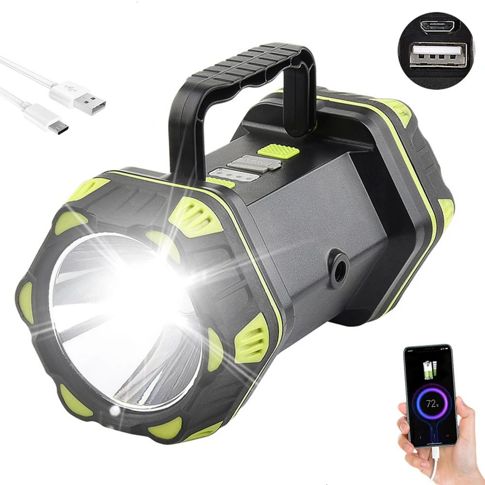 

Camp Lantern LED Camping Light USB Rechargeable Flashlight Dimmable Spotlight Work Light Waterproof Searchlight Emergency Light