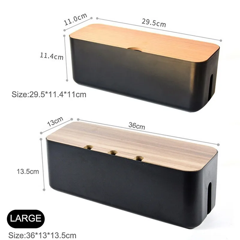 

Power Strip Wire Storage Box Charger Wire Container Cable Case Anti Dust Charger Socket Organizer Network Line Storage Bin SAFE
