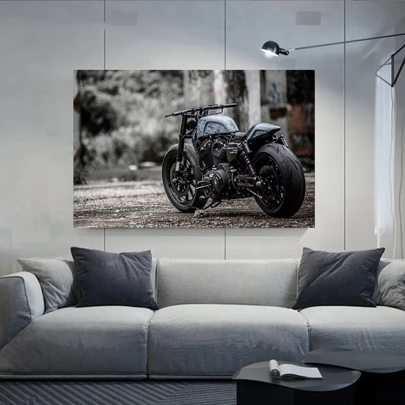 

Cool Custom Heavy Bike Modified Motorcycle Canvas Painting Car Posters Cuadros Wall Art for Living Room Home Decor