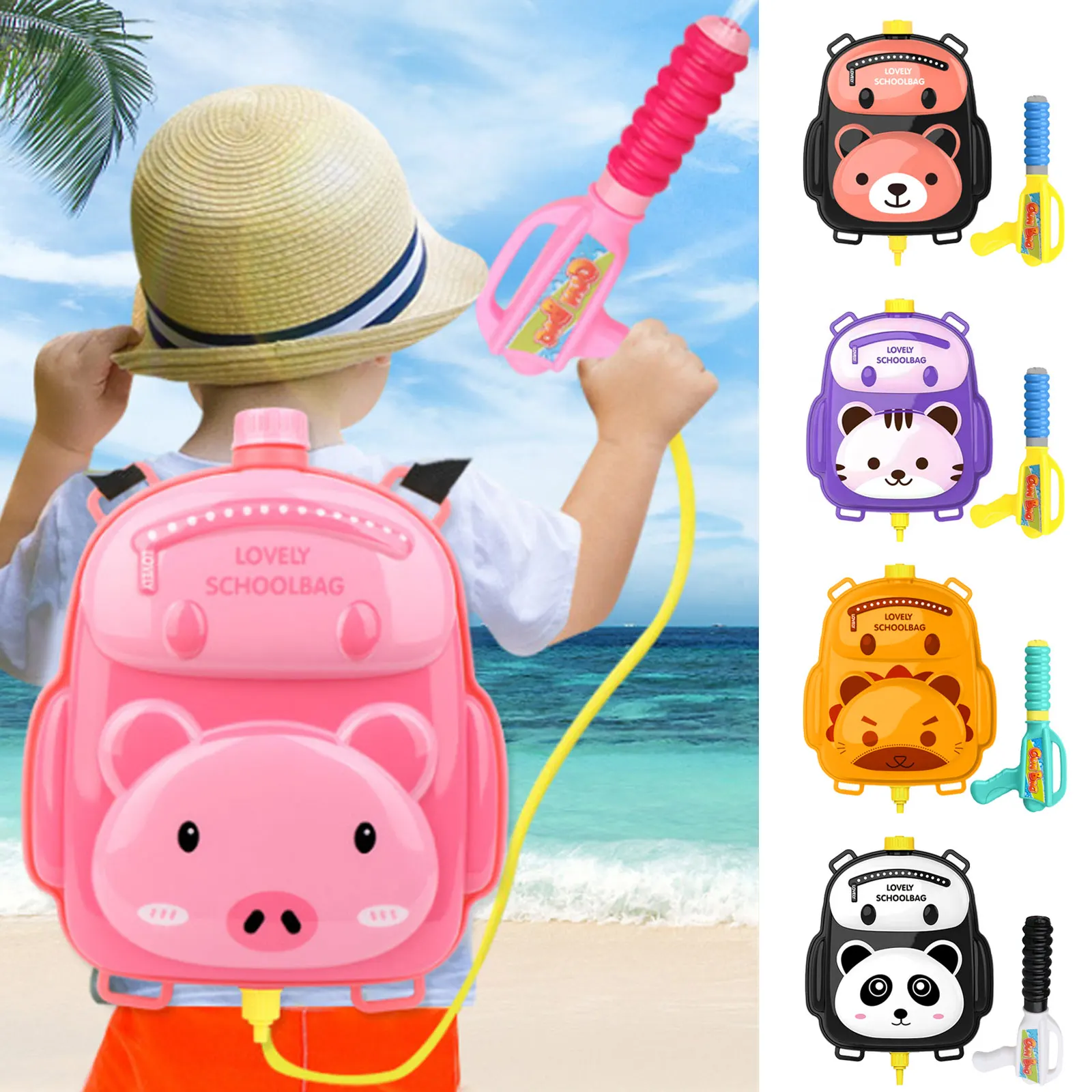 

Детский мультяшный рюкзак Водяные Пистолеты Soaker Blaster игрушка для бассейна пляжного двора летняя уличная игрушка для водных игр