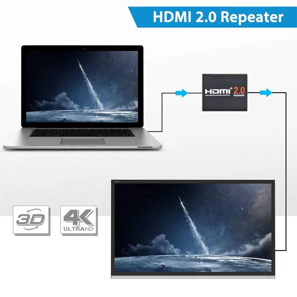 Ретранслятор Zeadow HDMI 2 0 4K 2160P 3D усилитель сигнала с поддержкой до 60 м/200 футов