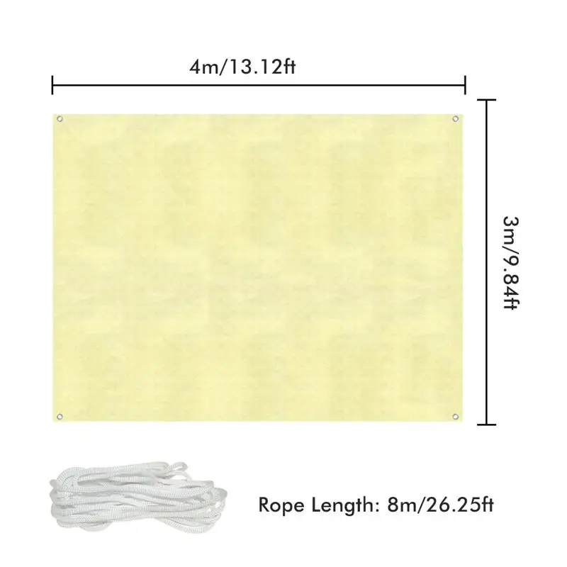 Водонепроницаемый солнцезащитный козырек квадратная прямоугольная ткань для