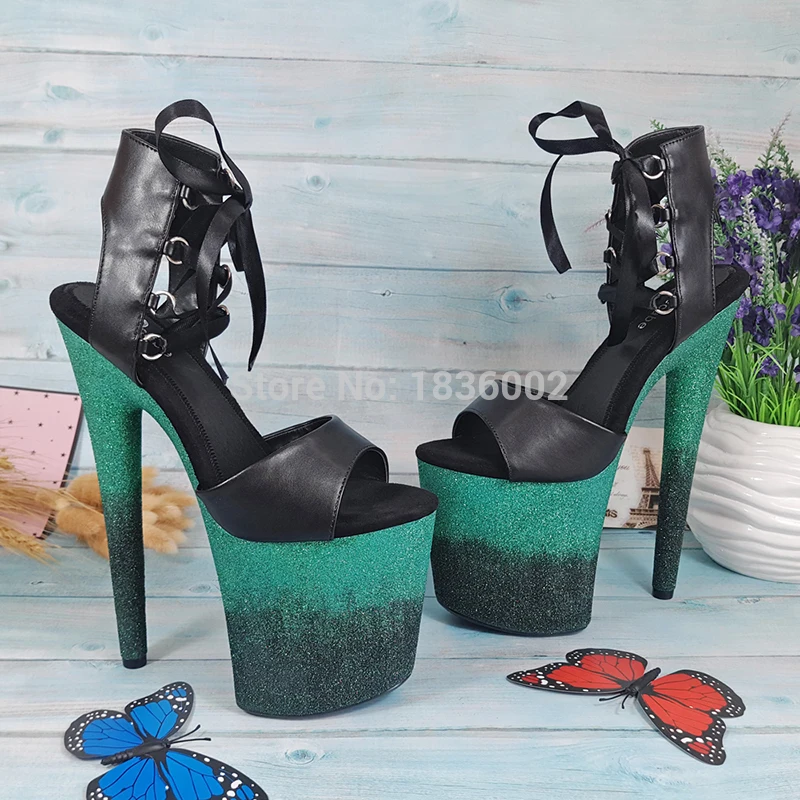 Летние новые женские разноцветные блестящие босоножки Leecabe на платформе обувь