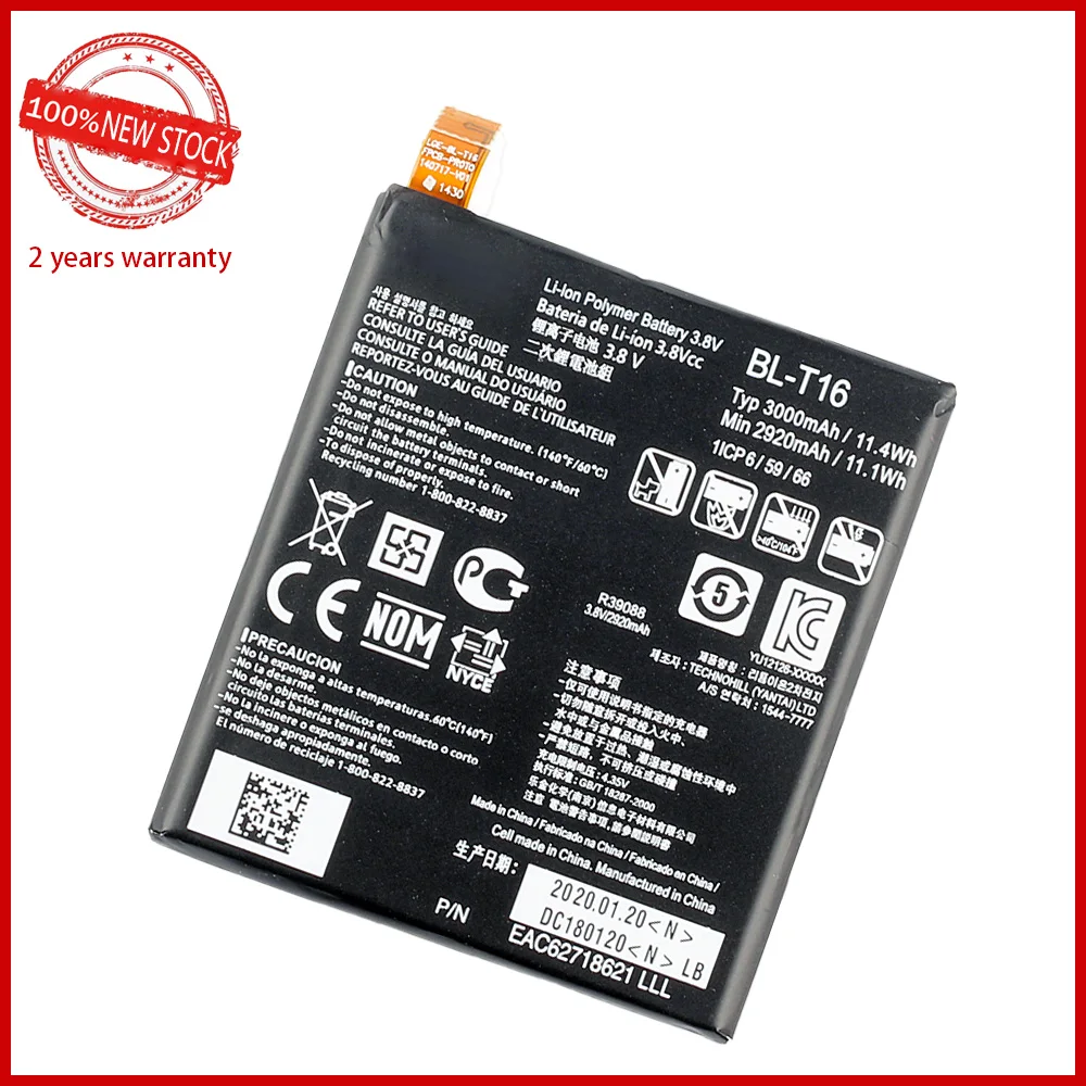 BL-T16 литиевая батарея для LG G Flex 2 H950 H955 H959 LS996 US995 аккумулятор большой емкости 3000 мАч