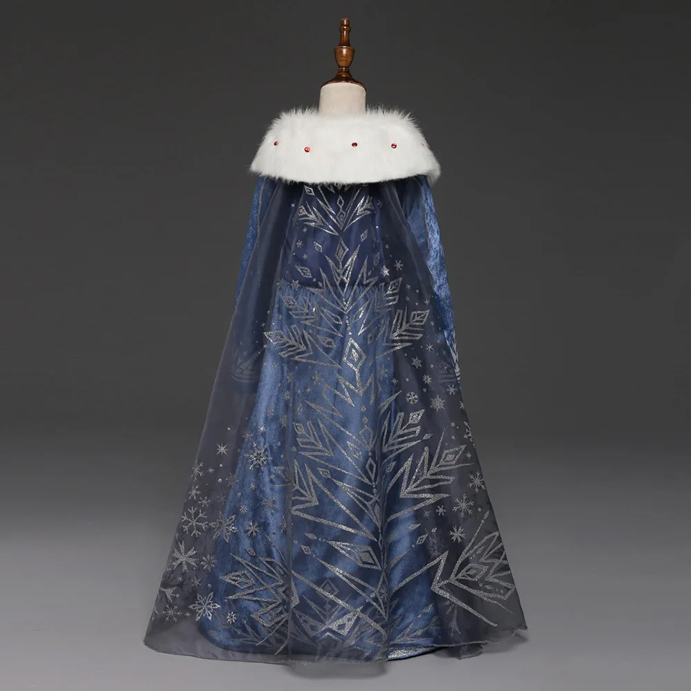 Платье с длинным рукавом для девочек 1-10 платье принцессы из мультфильма косплея