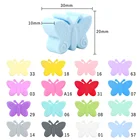 TYRY.HU 10 шт.лот силиконовые бусины в виде милой бабочки без бисфенола А для детского питания