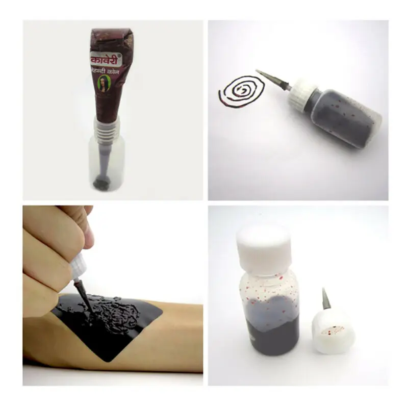 Хна бутылки Временные татуировки живопись комплект 2 шт Пустой аппликатор JAC с 16