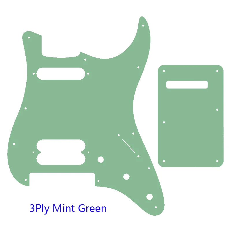 Фото FeiMan Custom Guitar Pickguard-для США 11 отверстий для винтов SH Strat с мостовым проигрывателем Tremolo, накладка на царапины и задняя пластина №2