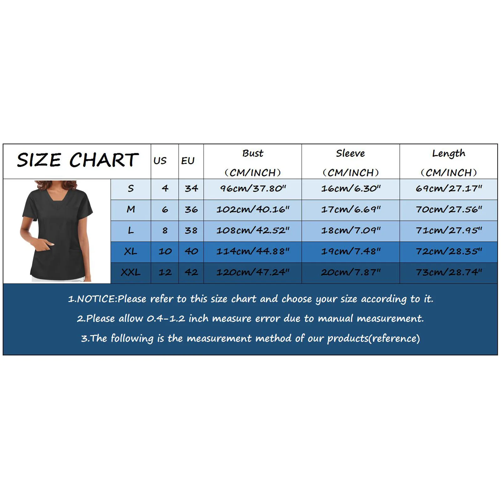 

Short-sleeve Woman Care Workers T-shirts V-neck Streetwear Loose Casual Pocket Breathable Women T-shirt 2021 New Solid Tops