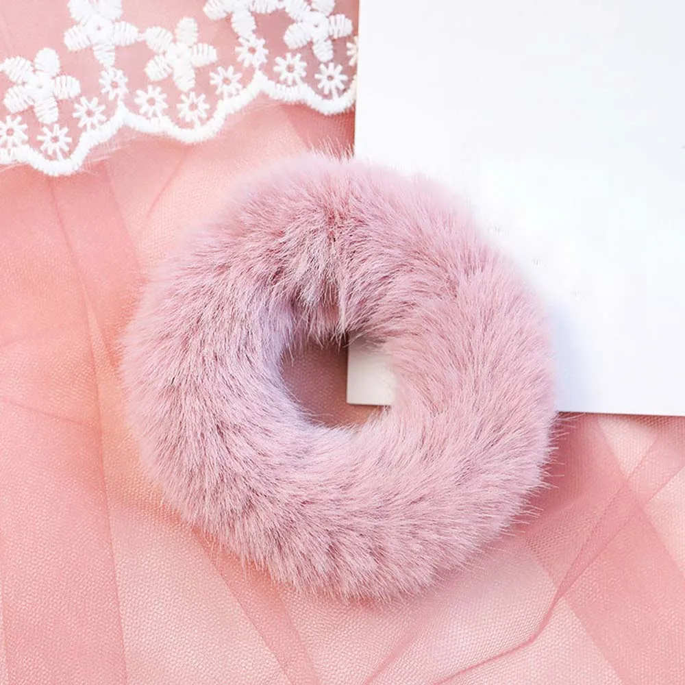 Зимняя эластичная мягкая плюшевая повязка для волос резинка тиара взрослых