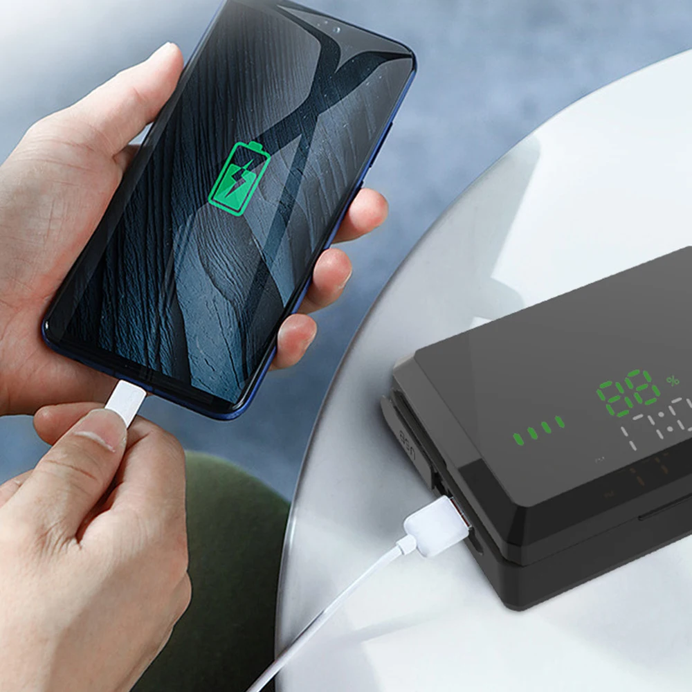 Новый C6 TWS внешний аккумулятор 6800 мАч светодиодные часы с температурой Bluetooth 5 0 наушники шумоподавлением